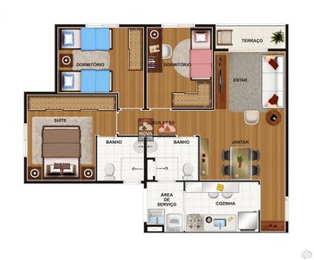 apartment em Rua José Cobra, Palmeiras de São José - São José dos Campos - SP