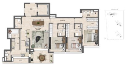 apartment em Avenida das Américas, Barra da Tijuca - Rio de Janeiro - RJ