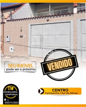 house em Rua Geraldo Ferreira Pinto, Centro - Campanha - MG