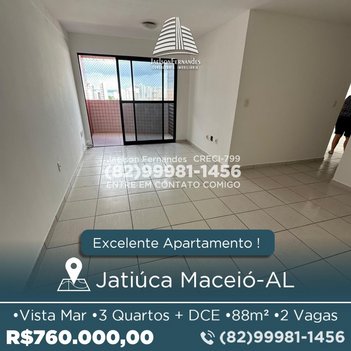 apartment em Rua Raphael Perrelli, Jatiúca - Maceió - AL