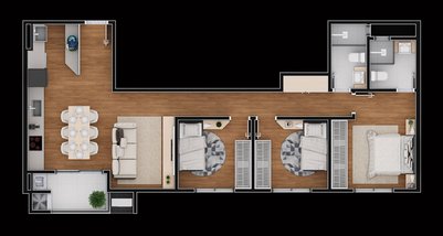 apartment em Rua Marari, Atiradores - Joinville - SC