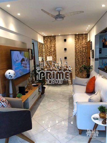 apartment em Rua Monteiro Lobato, Ocian - Praia Grande - SP