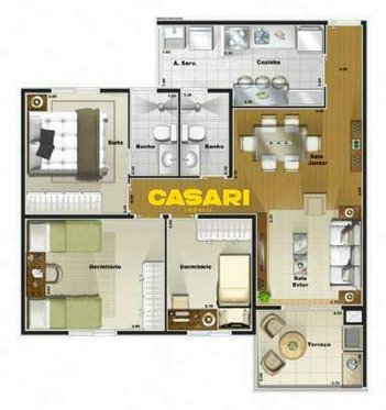 apartment em Rua Leila Gonçalves, Vila Gonçalves - São Bernardo do Campo - SP