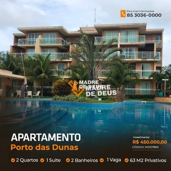 apartment em Rua Agua Viva, Porto das Dunas - Aquiraz - CE