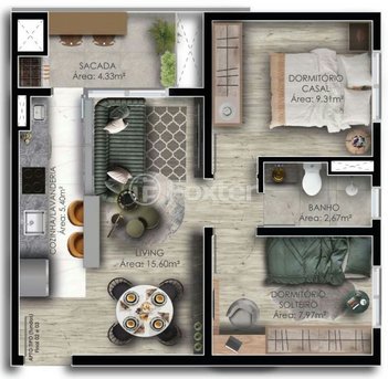 apartment em Rua Araçá, Centro - Canoas - RS