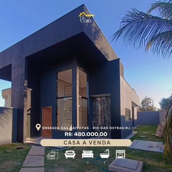 house em Rua Aurélio Buarque de Holanda, Enseada das Gaivotas - Rio das Ostras - RJ