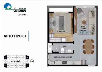 apartment em Deputado Diomício Freitas, Carianos - Florianópolis - SC
