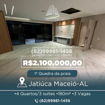 apartment em Rua General Newton de Andrade Cavalcante, Jatiúca - Maceió - AL