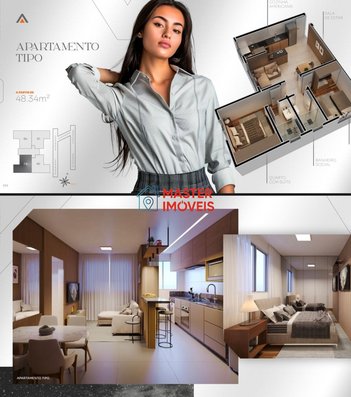 apartment em Rua Servílio de Moro, Santa Helena (Barreiro) - Belo Horizonte - MG