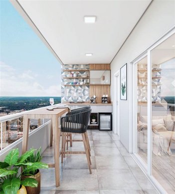 apartment em Rua Mário Tamashiro, Canto do Forte - Praia Grande - SP