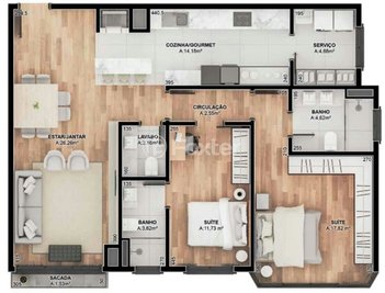 apartment em Avenida das Hortênsias, Centro - Gramado - RS