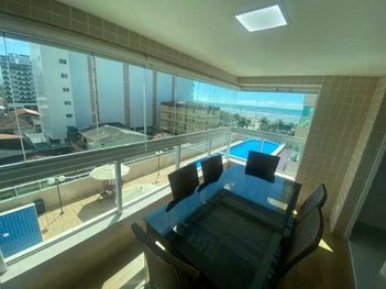 apartment em Rua Aldo Coli, Mirim - Praia Grande - SP