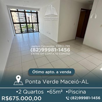 apartment em Avenida Senador Rui Palmeira, Ponta Verde - Maceió - AL
