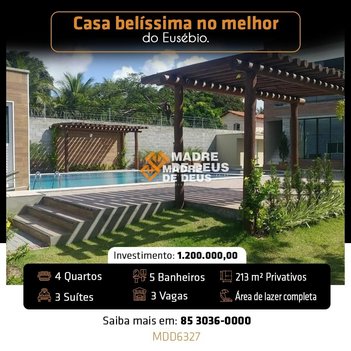 house em Rua Guaramirim, Lagoinha - Eusébio - CE