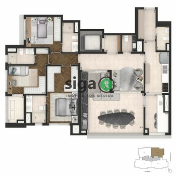 apartment em Rua Michigan, Cidade Monções - São Paulo - SP