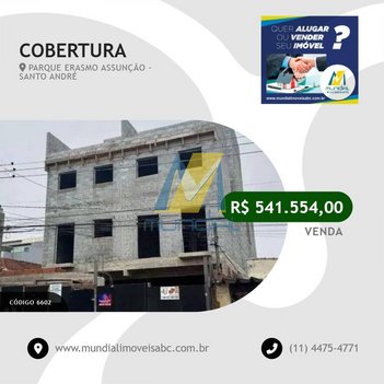 apartment em Rua Hipólito da Costa, Parque Erasmo Assunção - Santo André - SP