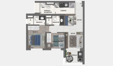 apartment em Alameda dos Arapanés, Moema - São Paulo - SP