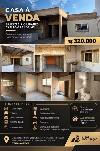 house em Rua Urias Caetano da Silva, Jardim das Virtudes - Campo Grande - MS