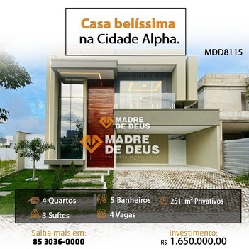 house em Avenida Atlântica, Cidade Alpha - Eusébio - CE