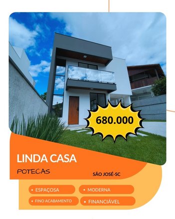 house em Rua Urucum, Potecas - São José - SC
