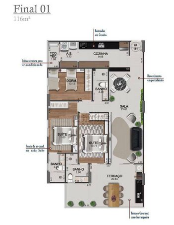 apartment em Rua Maria de Lourdes Simões e Simões, Caiçara - Praia Grande - SP