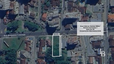land_lot em Rua Benjamin Constant, América - Joinville - SC