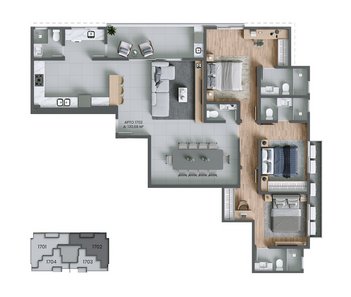 apartment em Allan Kardec, Agronômica - Florianópolis - SC
