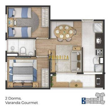 apartment em Avenida São Paulo, Além Ponte - Sorocaba - SP