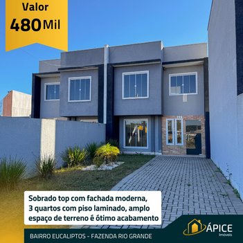 house em Rua das Gardênias, Eucaliptos - Fazenda Rio Grande - PR