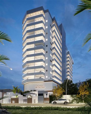 apartment em Rua Trinta e Um de Março, Mirim - Praia Grande - SP