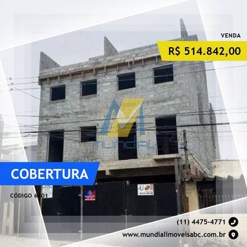 apartment em Rua Hipólito da Costa, Parque Erasmo Assunção - Santo André - SP
