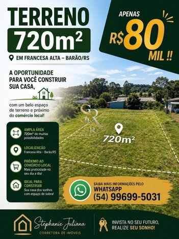 land_lot em Francesa Baixa, Francesa Alta - Barão - RS