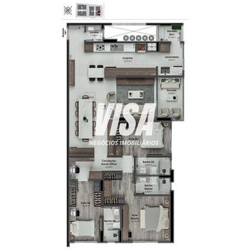 apartment em Rua São Jorge, Nossa Senhora do Rosário - São José - SC