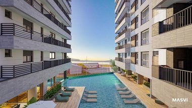 apartment em Dr. R. Constancio Krumel, Praia Comprida - São José - SC