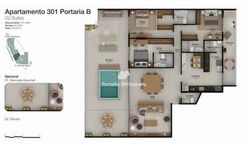 apartment em Avenida Monsenhor Ascaneo, Barra da Tijuca - Rio de Janeiro - RJ
