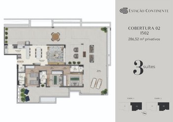 apartment em Eugênio Raulino Koerich, Campinas - São José - SC