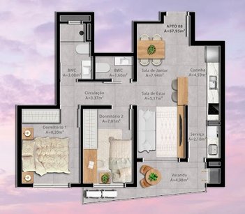 apartment em Rua Dois de Setembro, Itoupava Norte - Blumenau - SC