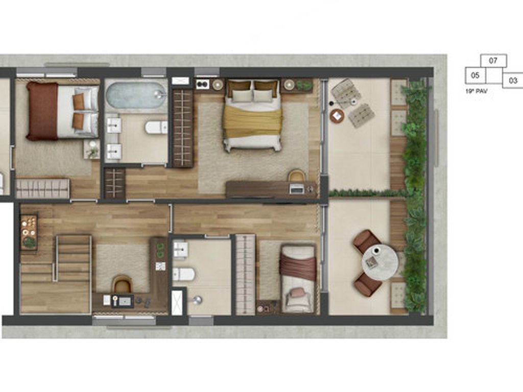 167m² Duplex Inferior