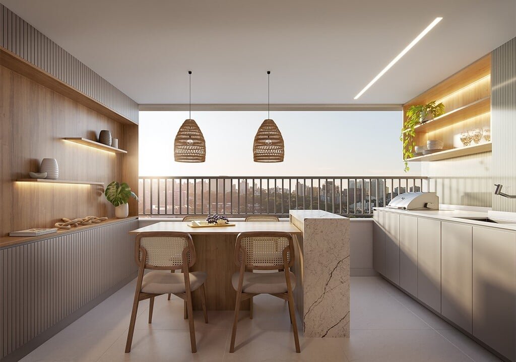 Terraço do apartamento de 78m²