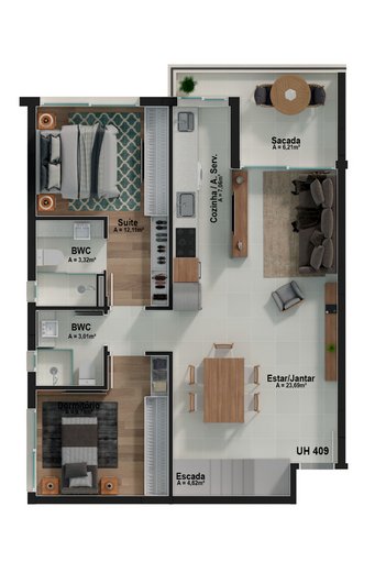 apartment em Natalicia Pereira, João Paulo - Florianópolis - SC