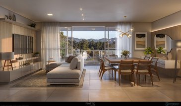 apartment em Haroldo Soares Glavan, Cacupé - Florianópolis - SC