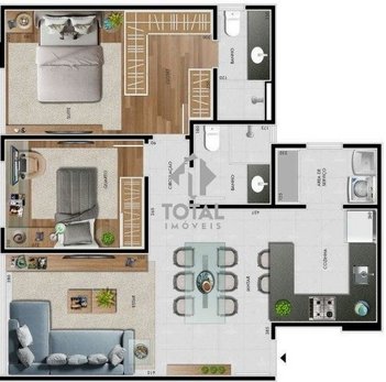 apartment em Rua Castelo de Abrantes, Castelo - Belo Horizonte - MG