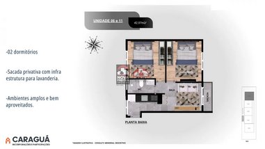 apartment em Rua José Ferrari Pegoreli, Barranco Alto - Caraguatatuba - SP
