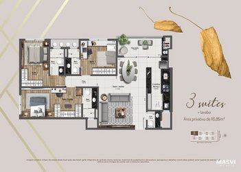 apartment em José Gonzaga R. de Lima, Kobrasol - São José - SC