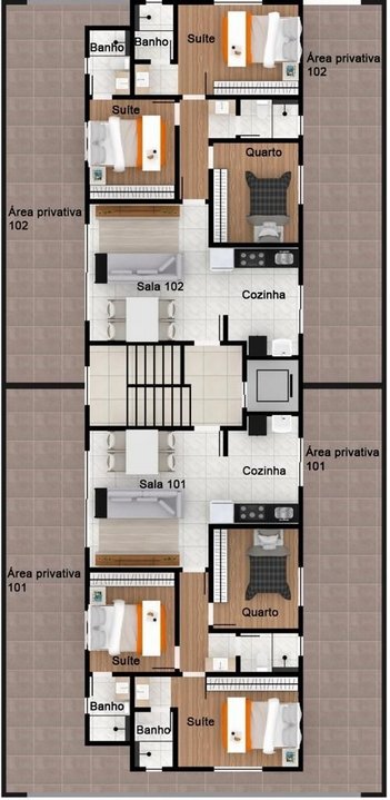 apartment em Rua Meridional, Serrano - Belo Horizonte - MG