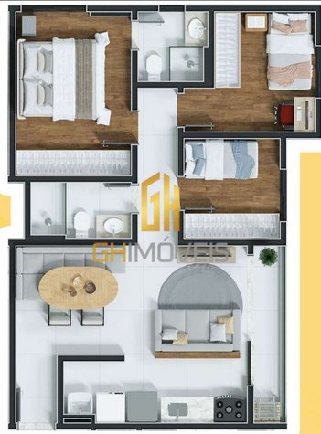 apartment em Rua JI 1, Jardim Ipê - Goiânia - GO