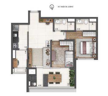 apartment em Avenida Onze de Junho, Vila Clementino - São Paulo - SP