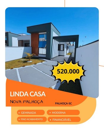 house em Rua Hercílio Jorge da Silva, Nova Palhoça - Palhoça - SC