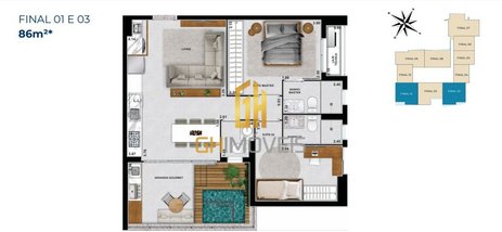 apartment em Rua 1133, Setor Marista - Goiânia - GO