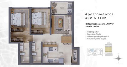 apartment em Rua Presidente Nereu Ramos, Centro - Florianópolis - SC
